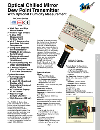 Thumbnail of document Data Sheet - RHCM-40-PL-W Optical Chilled Mirror Dew Point Transmitter